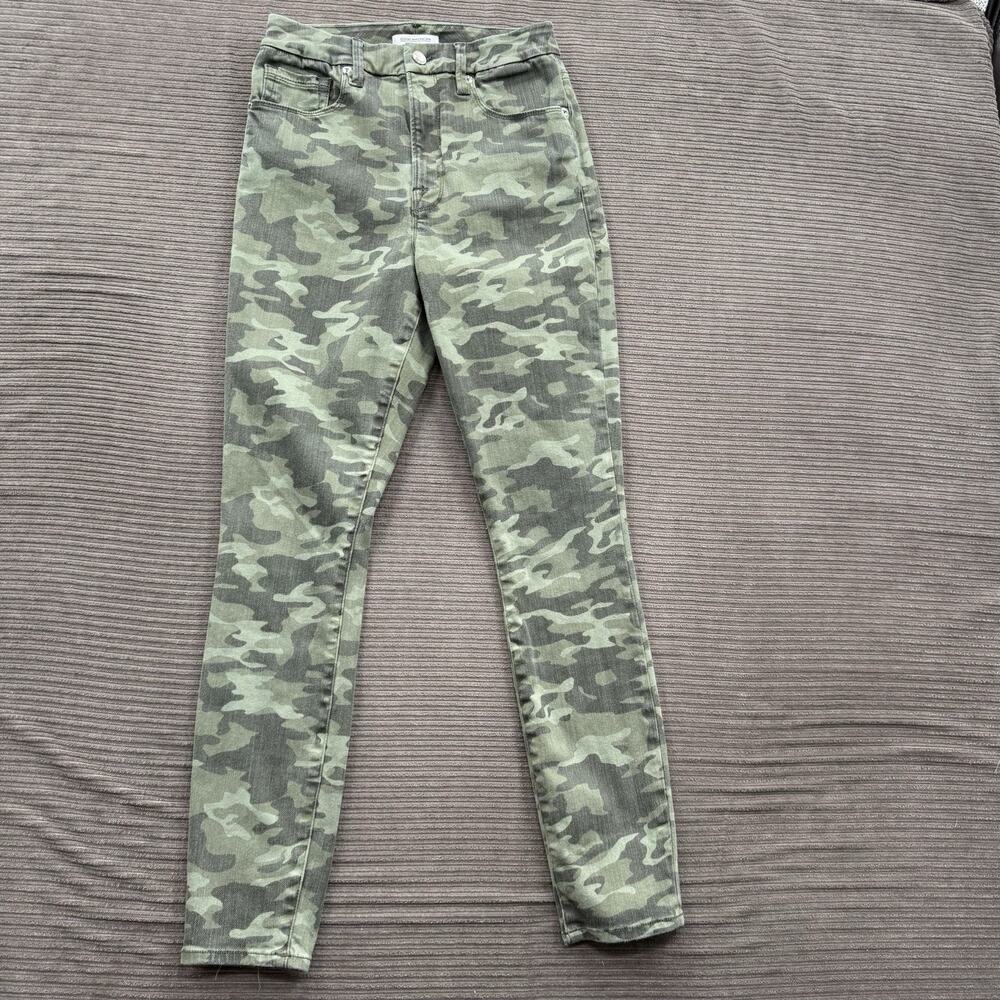 Good American Jeans Women 8/29 Camouflage Cotton Good Waist Skinny Comfort.